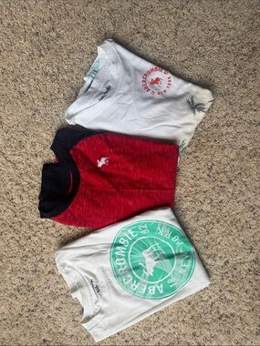 Abercrombie Kids 11/12 Tees - White / Red